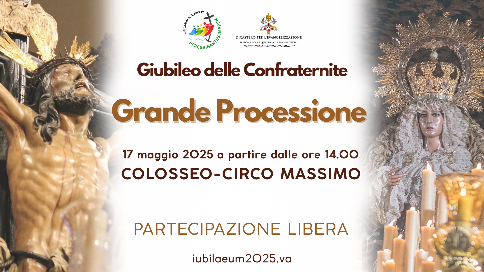 Rome will play host to the masterpieces of the Andalucian Holy Week "El Cachorro" and the "Virgin of Hope" during the Procession of Confraternities